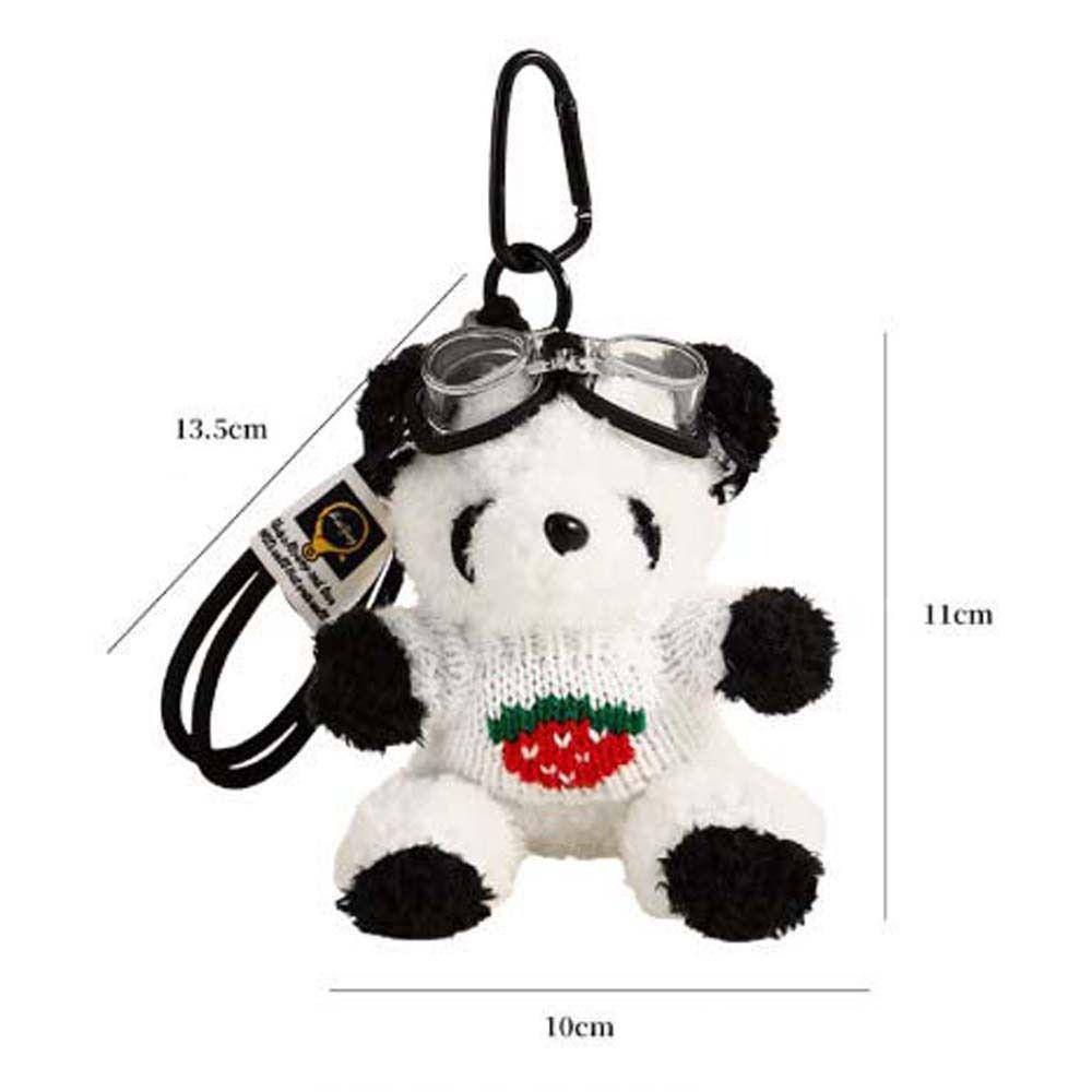 Plush Teddy Bear Keychain With strawberries